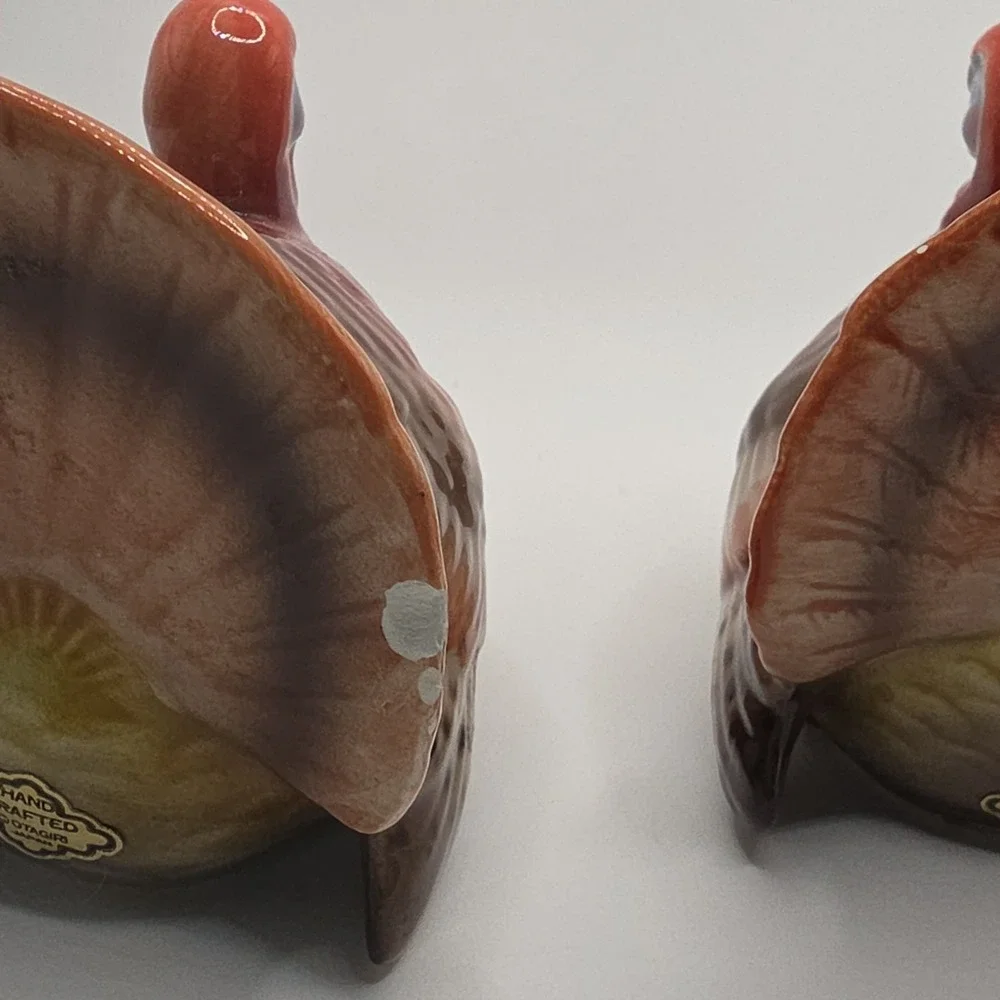 Otagiri Handcrafted‎ Ceramic Turkey Salt & Pepper Shakers Thanksgiving Novelty